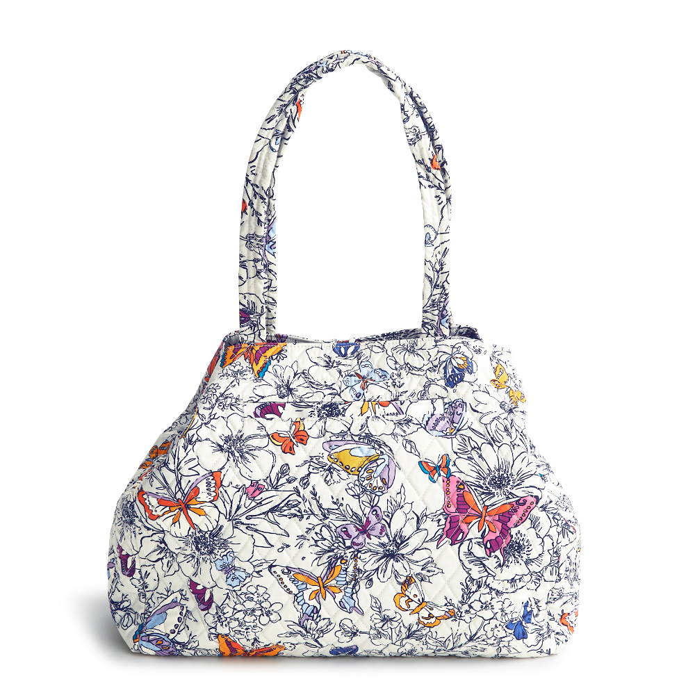 Hathaway Tote - Cotton Gabardine Fabric - Vera Bradley New Day Wing + Bloom Pattern.