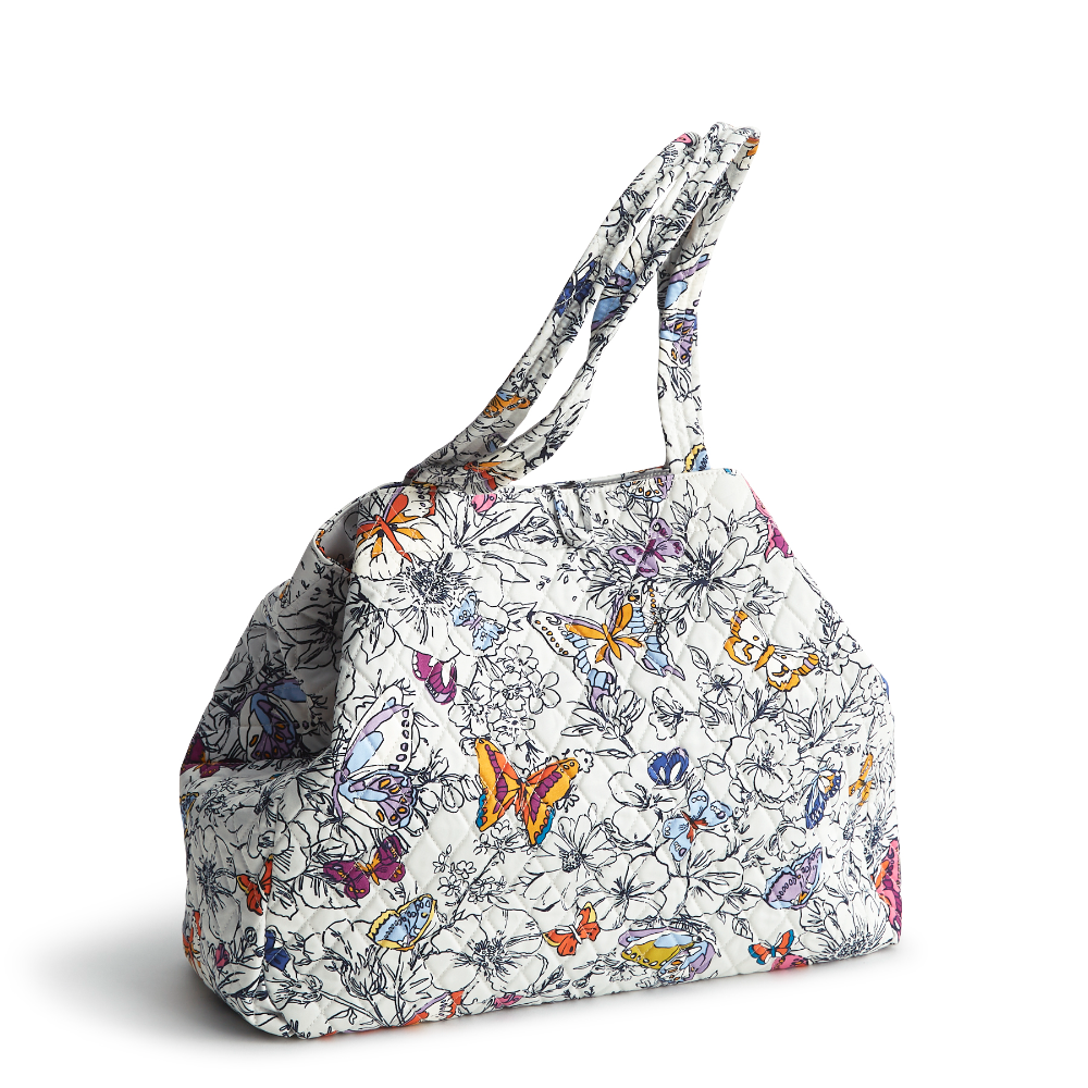 Hathaway Tote - Cotton Gabardine Fabric - Vera Bradley New Day Wing + Bloom Pattern.
