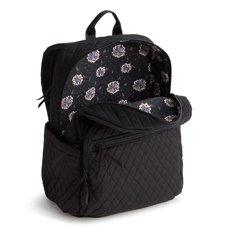 Vera Bradley backpack fashion black with flowers like new