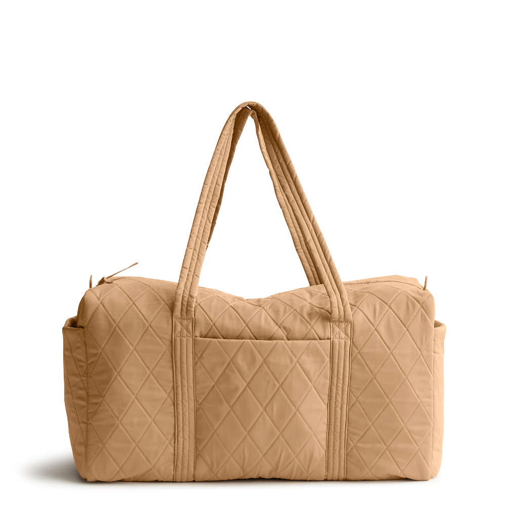 New Vera Bradley duffel bag in the color tan.