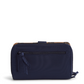 Vera Bradley Large Tab Wallet in Cotton Gabardine fabric, shown in the Vera Bradley New Day Pattern, Peacoat.