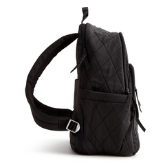 A black color Bancroft Backpack from Vera Bradley New Day. The backpack is designed from Polyester Twill. This bag is shown in pattern Moonless Night.