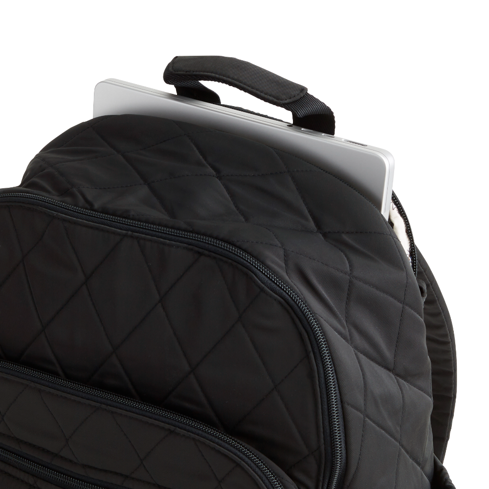 black quilted vera bradley laptop backpack Vera Bradley Performance Twill Bancroft Backpack, Moonless Night