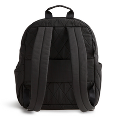 A black color Bancroft Backpack from Vera Bradley New Day. The backpack is designed from Polyester Twill. This bag is shown in pattern Moonless Night.