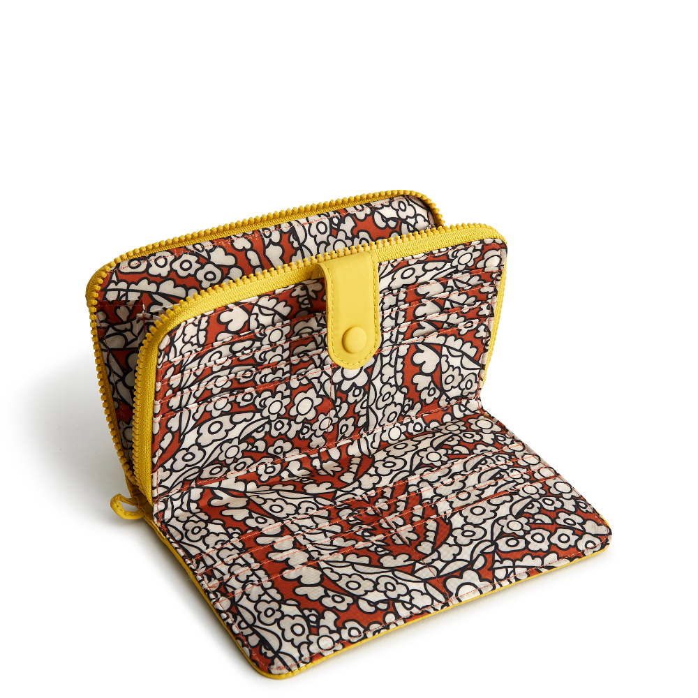 Vera Bradley New Day Tab Wallet in the Pattern: Golden Olive.