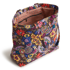 An original tote bag from Vera Bradley designed out of cotton gabardine. Shown in the pattern, Colorful Bouquet.