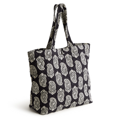 An original tote bag from Vera Bradley designed out of cotton gabardine. Shown in the pattern, Iconic Paisley Moonless Night.