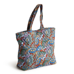 Vera Bradley Original Tote Bag in Flowers + Feathers.