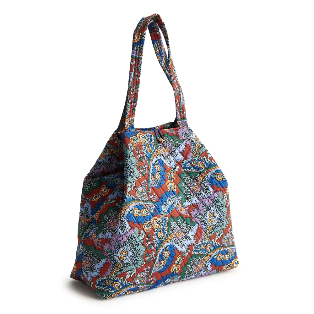 Vera Bradley Original Tote Bag in Flowers + Feathers.