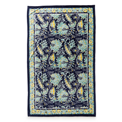 A plush throw blanket from Vera Bradley in Gemstone Paisley Aqua.