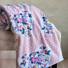 Vera Bradley Plush Throw Blanket - Mon Amour Soft Blush