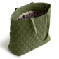 An original tote bag from Vera Bradley, made from polyester twill fabric. Shown in the pattern Bronze Green.