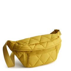 A Vera Bradley Portnoy Belt Bag made from Nylon fabric, shown in the pattern: Golden Olive.