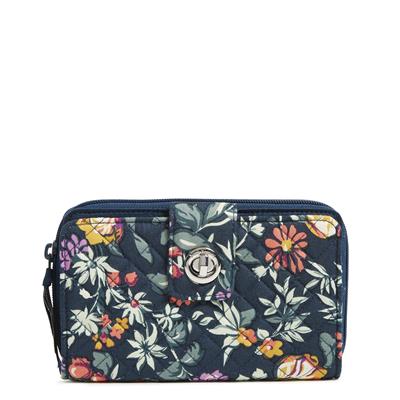 Vera Bradley RFID Turnlock Wallet Fresh-Cut Floral Green