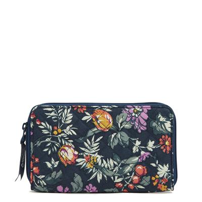Vera Bradley RFID Deluxe Travel Wallet - Fresh-Cut Floral Green