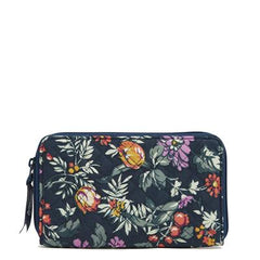 Vera Bradley RFID Deluxe Travel Wallet - Fresh-Cut Floral Green