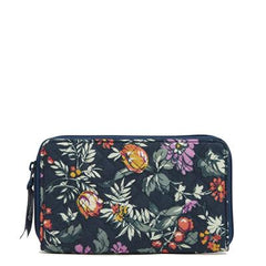 RFID Deluxe Travel Wallet Fresh-Cut Floral Green
