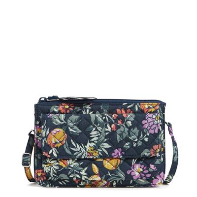 Vera Bradley RFID Wallet Crossbody - Fresh-Cut Floral Green