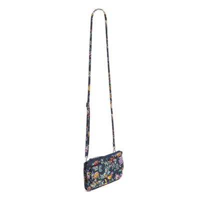 Vera Bradley RFID Wallet Crossbody - Fresh-Cut Floral Green