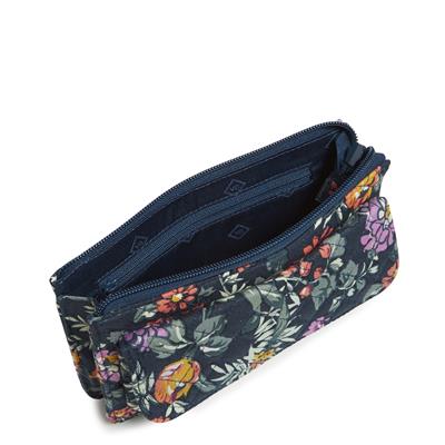 RFID Wallet Crossbody - Fresh-Cut Floral Green