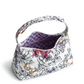 Roxbury Crescent Shoulder Bag - Cotton Gabardine Fabric - Shown in the pattern Wing + Bloom.