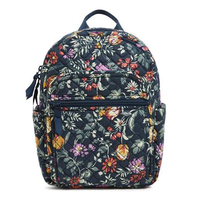 Vera Bradley Small Backpack in Fresh-Cut Floral Green.