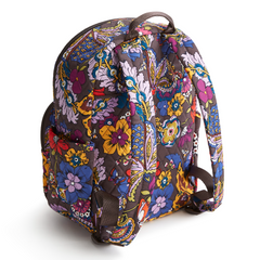 A Vera Bradley small backpack in the pattern Colorful Bouquet.