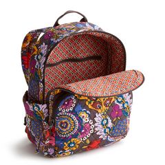 A Vera Bradley small backpack in the pattern Colorful Bouquet.
