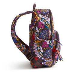 A Vera Bradley small backpack in the pattern Colorful Bouquet.