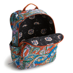 Small sized Banbury backpack in Flowers + Feathers Vera Bradley pattern.