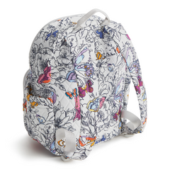 A Vera Bradley small backpack in the pattern Wing + Bloom.