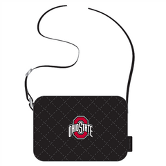 Vera Bradley NCAA Small Stadium Crossbody in solid black, with an Ohio State University logo. 