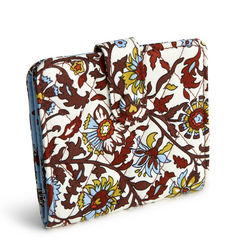 A small tab wallet from Vera Bradly in the pattern Marrakesh Vines Cream.