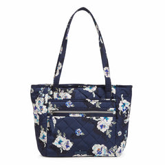 Vera Bradley Small Vera Tote in Blooms and Branches Navy.