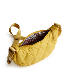 A springbrook sling crossbody bag from Vera Bradley in the pattern Golden Olive.