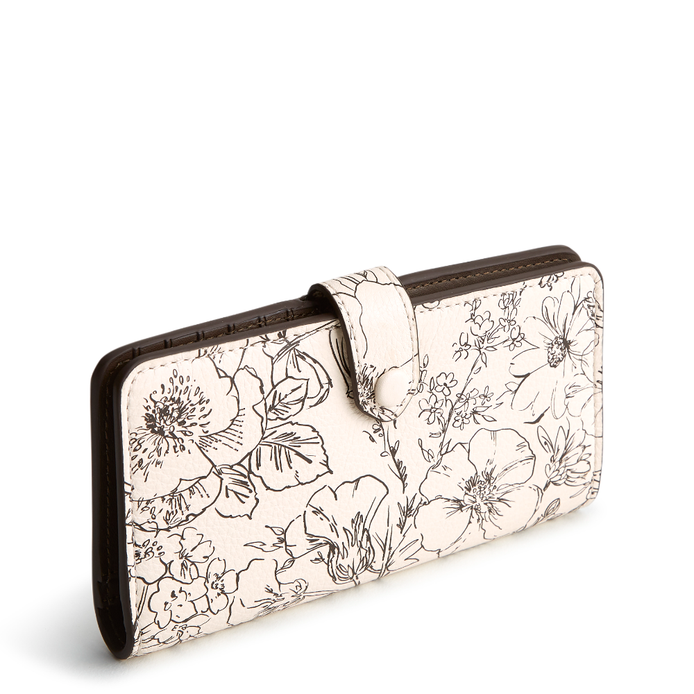 A white Tab Wallet in leather fabric, from Vera Bradley.