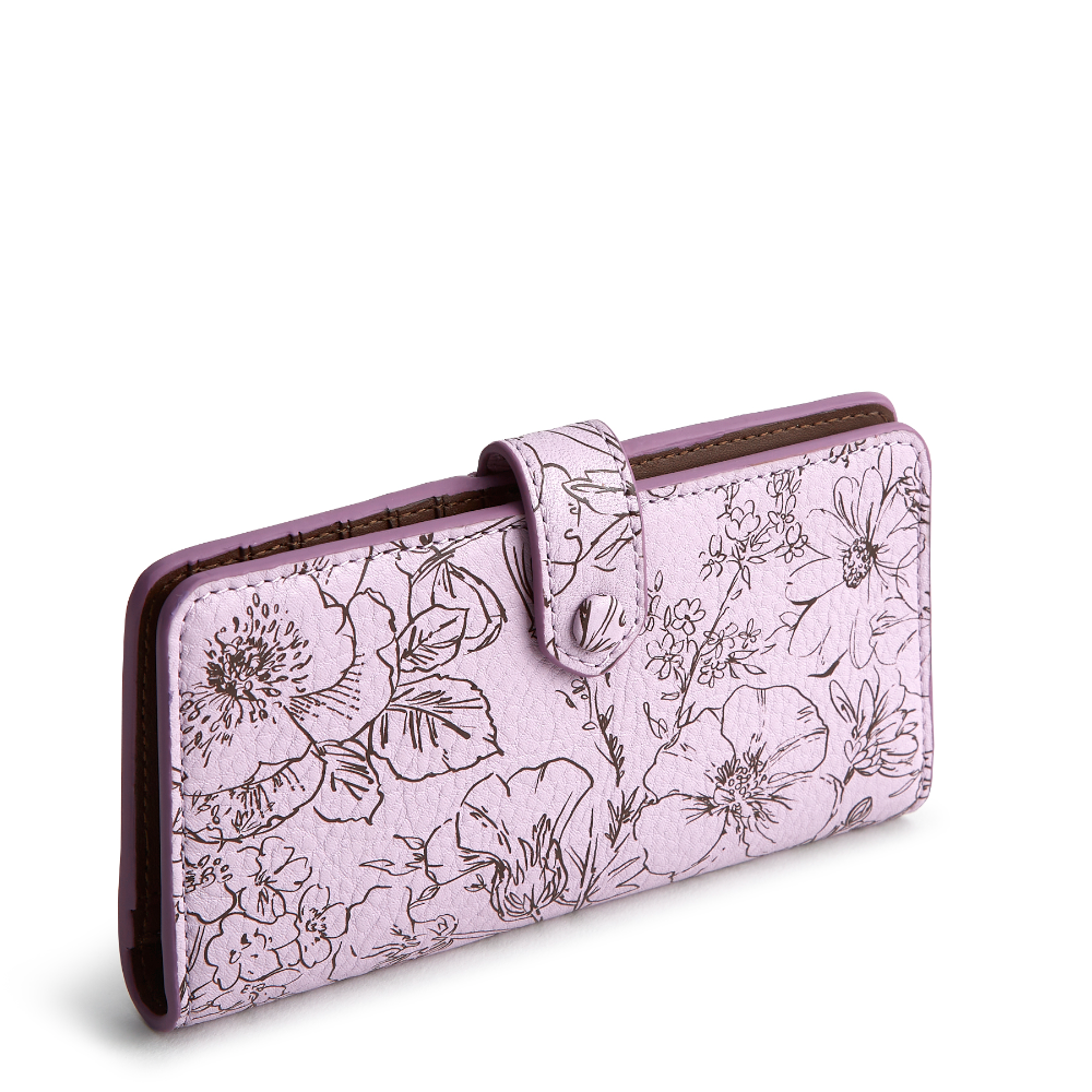 A white Tab Wallet in leather fabric, from Vera Bradley.