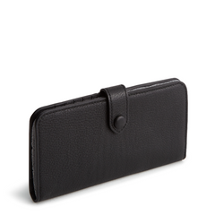 A black Tab Wallet in Leather fabric from Vera Bradley.