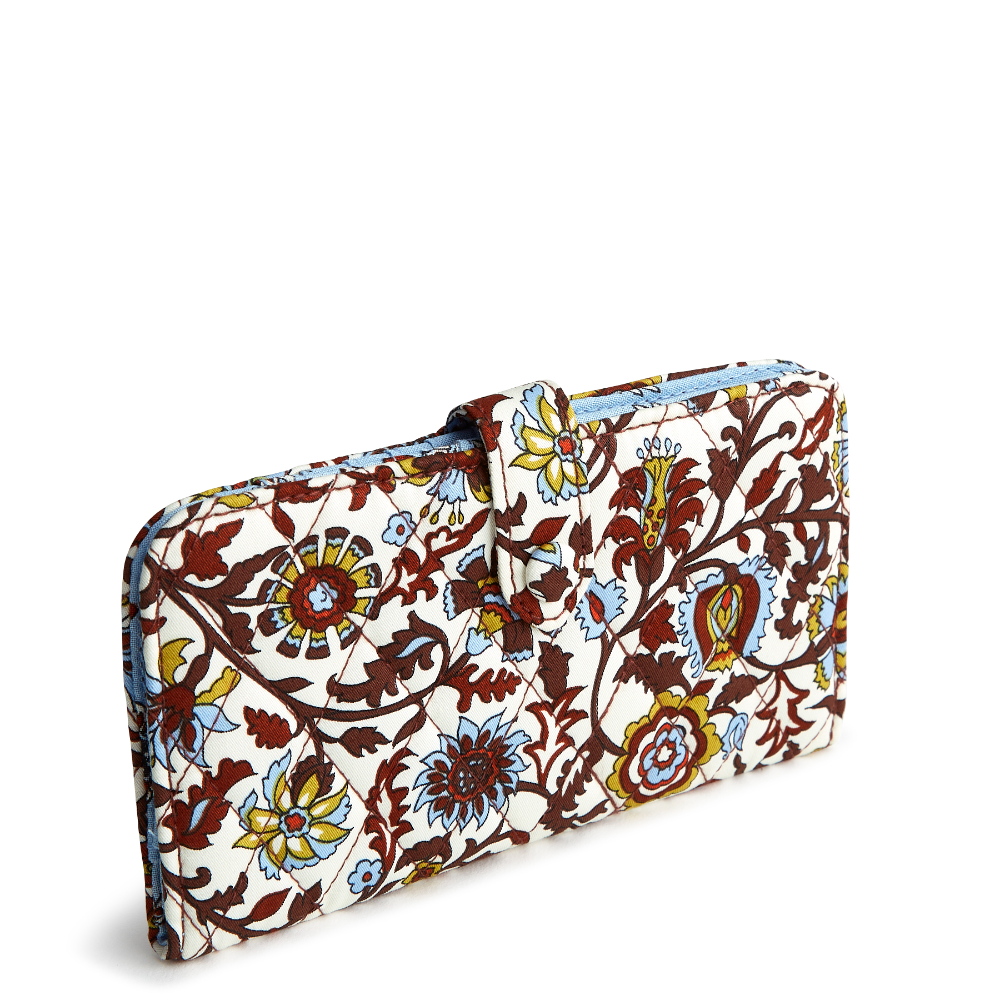 Tab Wallet - Cotton Gabardine in Marrakesh Vines Cream.