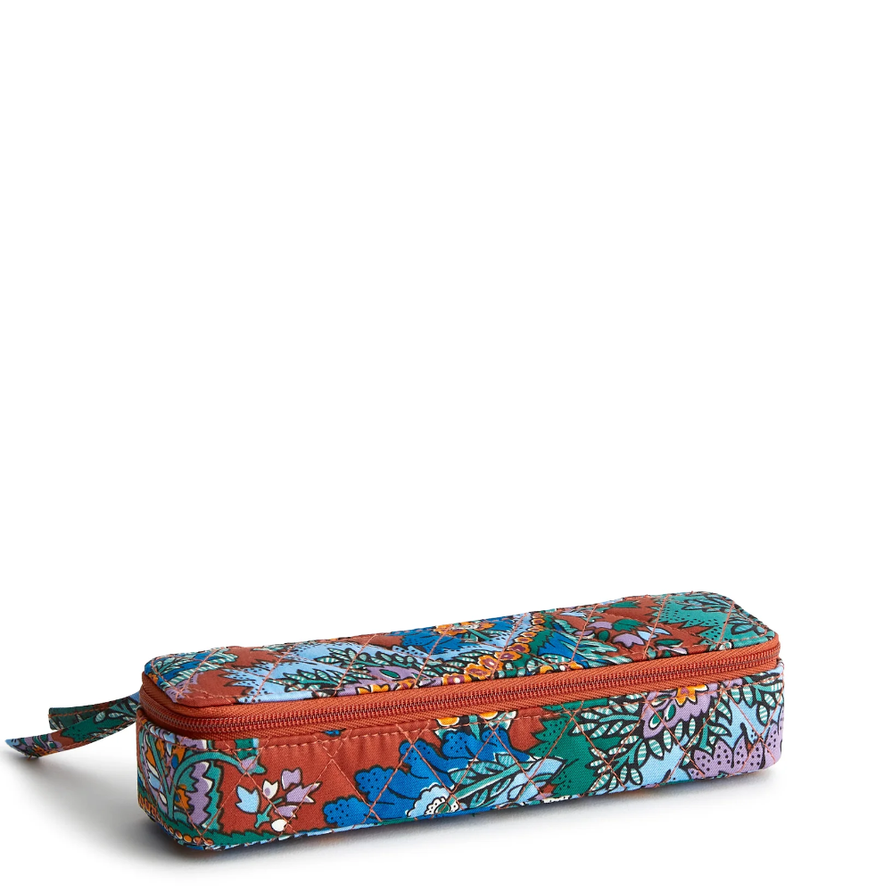 Travel pill case from Vera Bradley in Flowers + Feathers pattern.