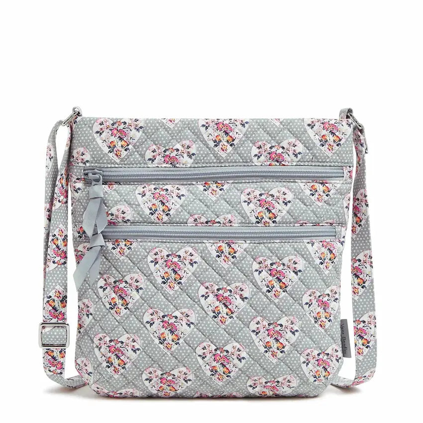 Vera Bradley Triple Zip Hipster Crossbody Bag - Mon Amour Gray - Product Image 1