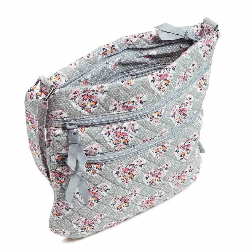 Vera Bradley Triple Zip Hipster Crossbody Bag - Mon Amour Gray - Product Image 3