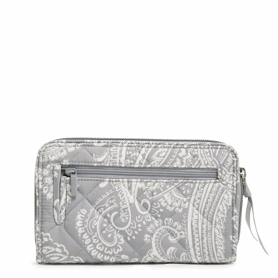 Vera Bradley Turnlock Wallet in Cloud Gray Paisley pattern - 3