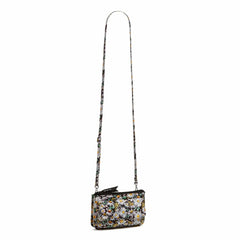 RFID Wallet Crossbody - Daisies White