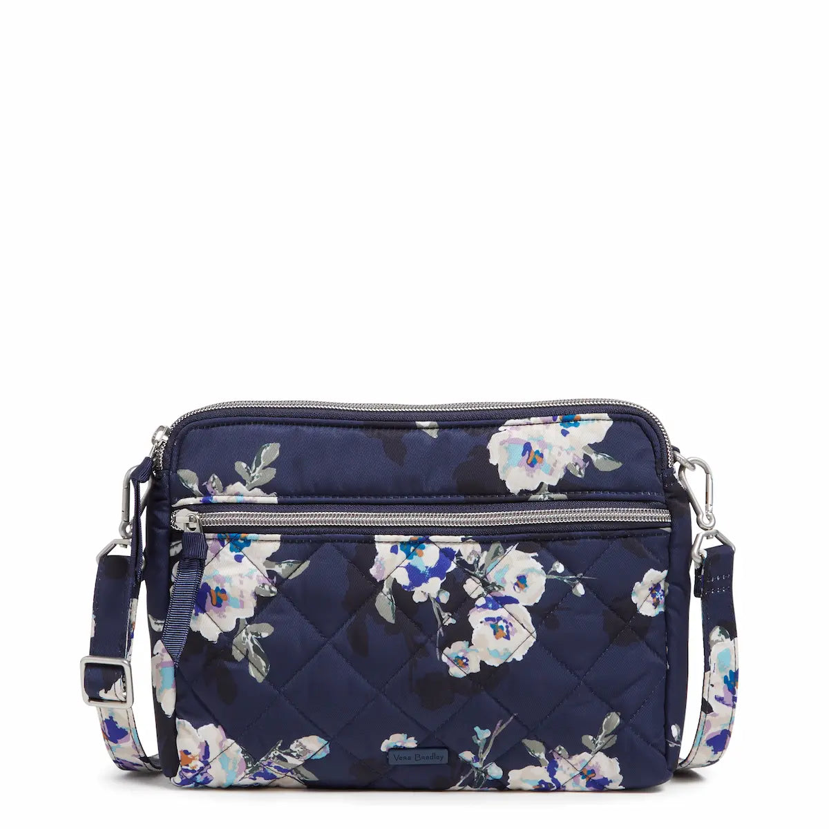 Vera Bradley Triple Compartment Crossbody Blooms and Branches Navy.