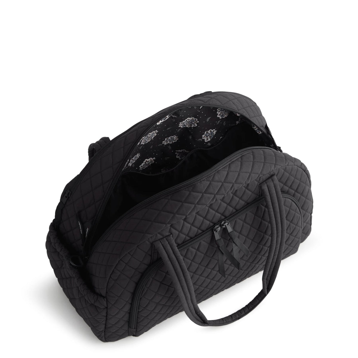 Vera Bradley Weekender Travel Bag in Moonless Night, interior view