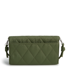 Vera Bradley Wildwood Wallet Crossbody in Polyester Twill fabric. Shown in the pattern Bronze Green.