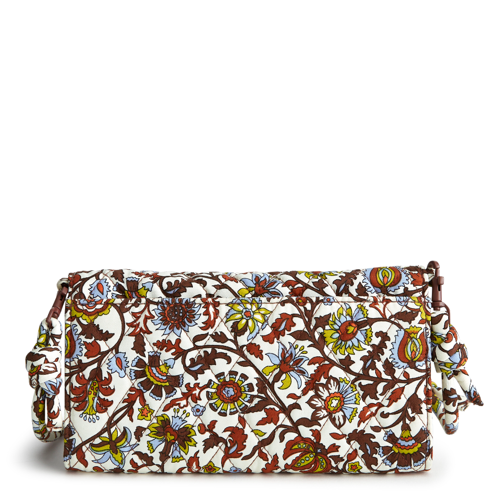 Wildwood Wallet Crossbody in Cotton Gabardine fabric from Vera Bradley. Shown in the Marrakesh Vines Cream pattern.
