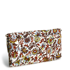 Wildwood Wallet Crossbody in Cotton Gabardine fabric from Vera Bradley. Shown in the Marrakesh Vines Cream pattern.