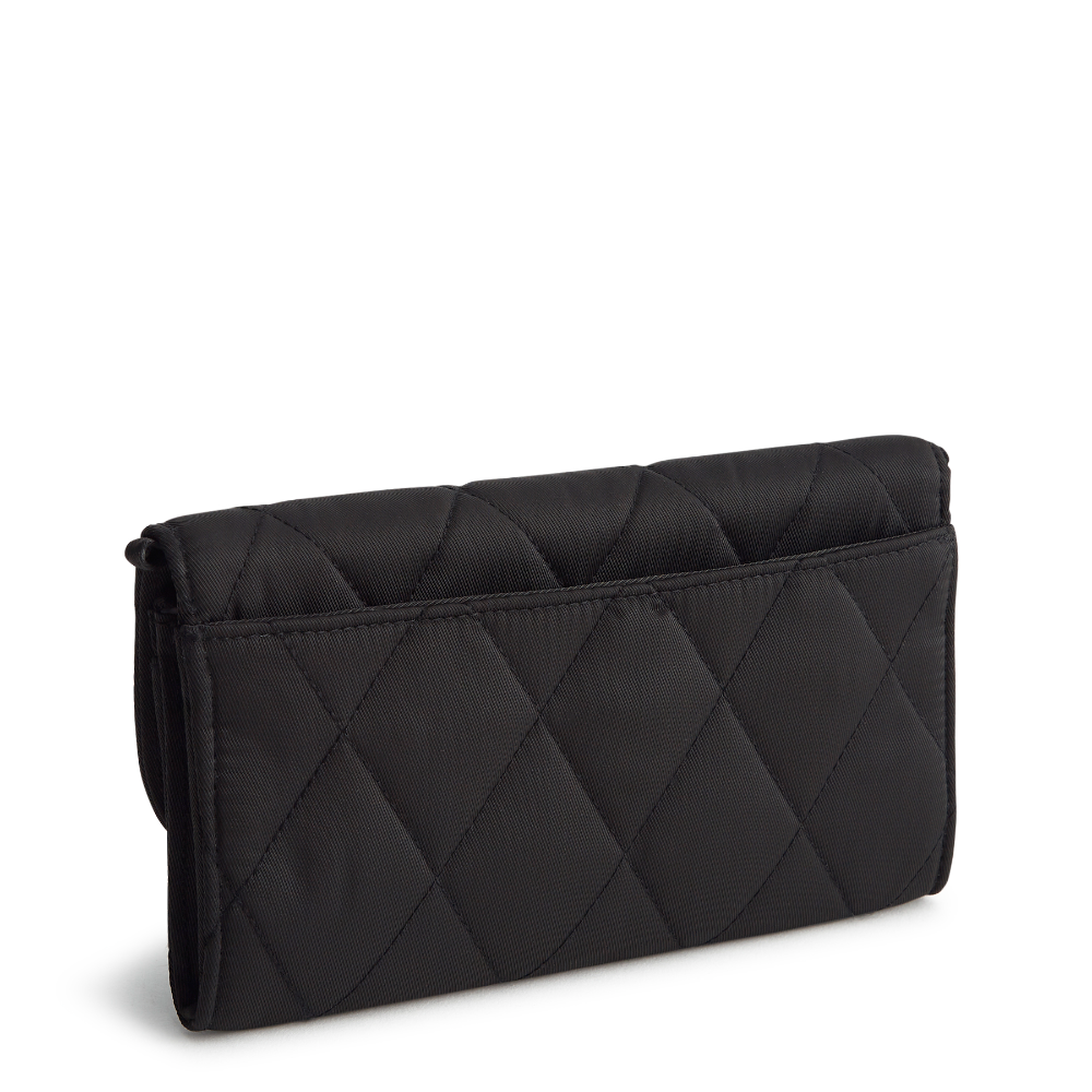 Vera Bradley Wildwood Wallet Crossbody in Polyester Twill fabric. Shown in the pattern Moonless Night.